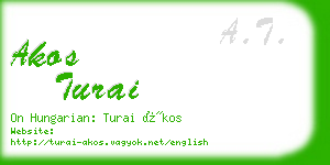akos turai business card